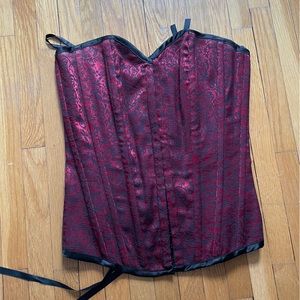 Beautiful Red + Black Corset